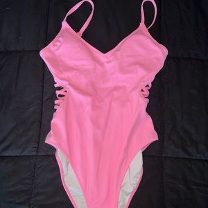 PINK small pink one piece swimsuit